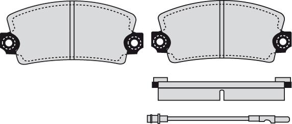 Roulunds Rubber 573081 - Kit pastiglie freno, Freno a disco autozon.pro