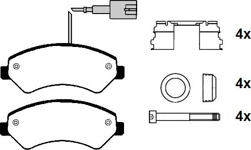 Raicam RA.0886.3K1 - Kit pastiglie freno, Freno a disco autozon.pro