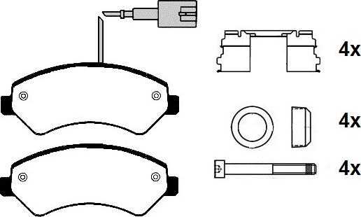 Raicam RA.0886.3K2 - Kit pastiglie freno, Freno a disco autozon.pro