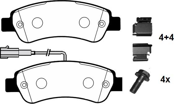 Raicam RA.0887.2K1 - Kit pastiglie freno, Freno a disco autozon.pro