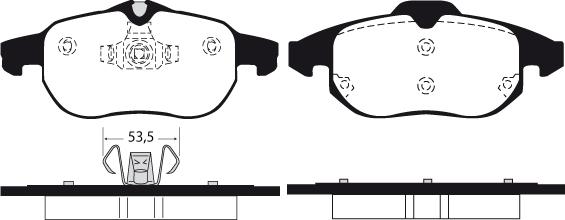 Raicam RA.0797.1 - Kit pastiglie freno, Freno a disco autozon.pro