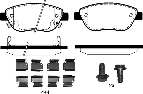 Raicam RA.0761.8K1 - Kit pastiglie freno, Freno a disco autozon.pro