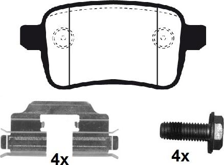 CHERY 01605285 - Kit pastiglie freno, Freno a disco autozon.pro