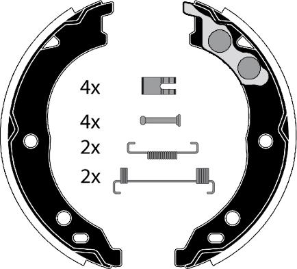 Raicam RA28651 - Kit ganasce, Freno stazionamento autozon.pro