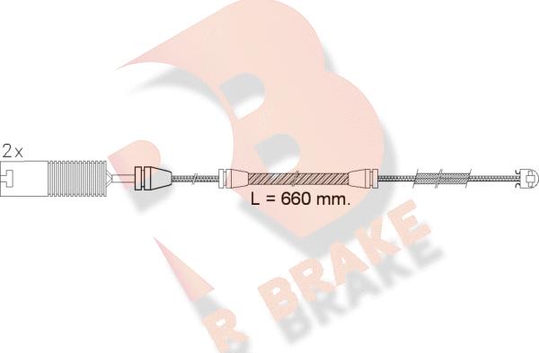 R Brake 610497RB - Contatto segnalazione, Usura past. freno / mat. d'attrito autozon.pro