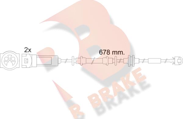 R Brake 610452RB - Contatto segnalazione, Usura past. freno / mat. d'attrito autozon.pro