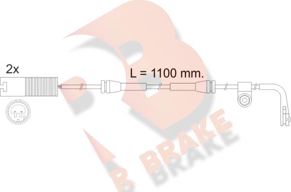 R Brake 610457RB - Contatto segnalazione, Usura past. freno / mat. d'attrito autozon.pro