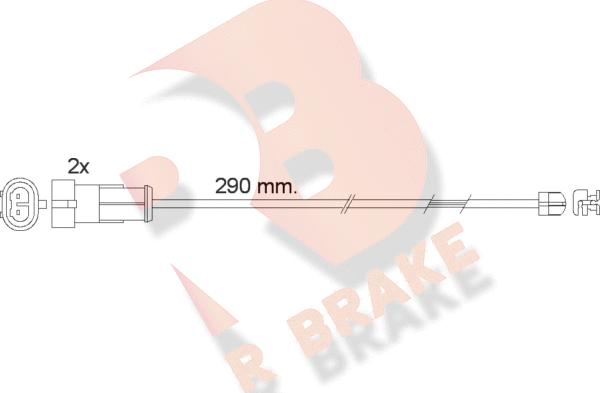 R Brake 610468RB - Contatto segnalazione, Usura past. freno / mat. d'attrito autozon.pro