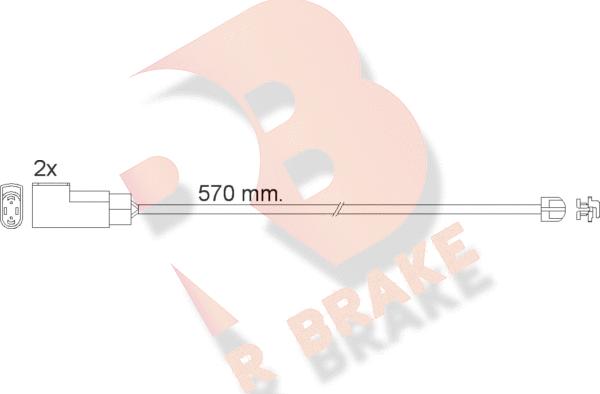 R Brake 610463RB - Contatto segnalazione, Usura past. freno / mat. d'attrito autozon.pro