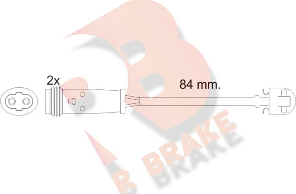 R Brake 610484RB - Contatto segnalazione, Usura past. freno / mat. d'attrito autozon.pro