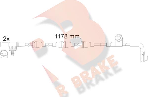 R Brake 610481RB - Contatto segnalazione, Usura past. freno / mat. d'attrito autozon.pro