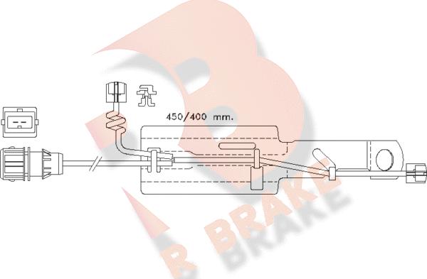 R Brake 610430RB - Contatto segnalazione, Usura past. freno / mat. d'attrito autozon.pro