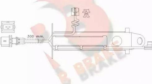 R Brake 610431RB - Contatto segnalazione, Usura past. freno / mat. d'attrito autozon.pro