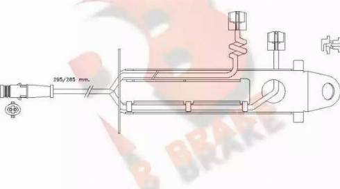 R Brake 610428RB - Contatto segnalazione, Usura past. freno / mat. d'attrito autozon.pro