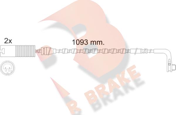 R Brake 610475RB - Contatto segnalazione, Usura past. freno / mat. d'attrito autozon.pro