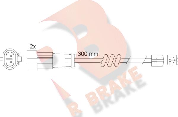 R Brake 610470RB - Contatto segnalazione, Usura past. freno / mat. d'attrito autozon.pro