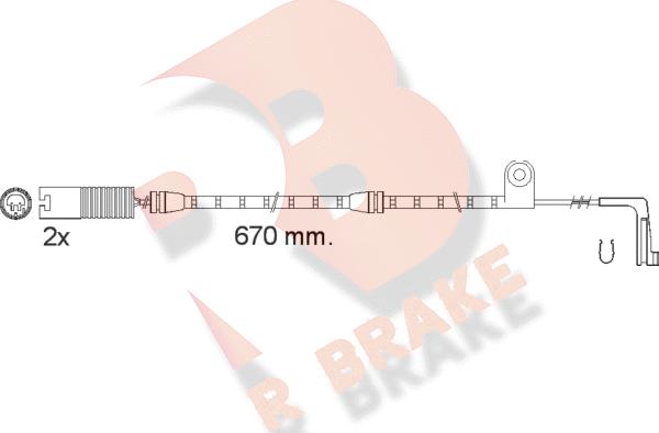 R Brake 610478RB - Contatto segnalazione, Usura past. freno / mat. d'attrito autozon.pro