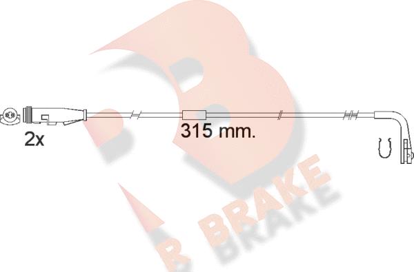 R Brake 610549RB - Contatto segnalazione, Usura past. freno / mat. d'attrito autozon.pro