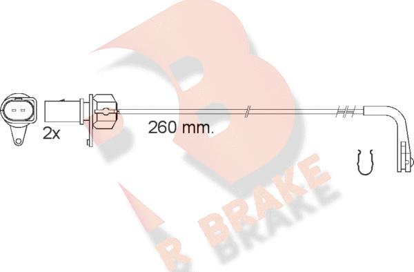 R Brake 610545RB - Contatto segnalazione, Usura past. freno / mat. d'attrito autozon.pro