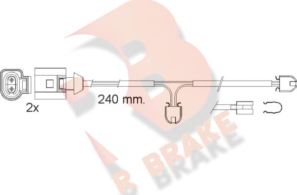 R Brake 610546RB - Contatto segnalazione, Usura past. freno / mat. d'attrito autozon.pro