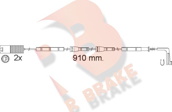 R Brake 610540RB - Contatto segnalazione, Usura past. freno / mat. d'attrito autozon.pro