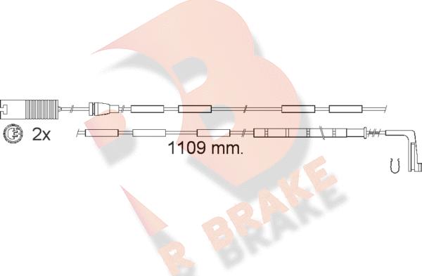 R Brake 610542RB - Contatto segnalazione, Usura past. freno / mat. d'attrito autozon.pro