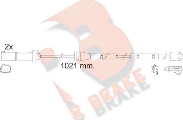 R Brake 610554RB - Contatto segnalazione, Usura past. freno / mat. d'attrito autozon.pro