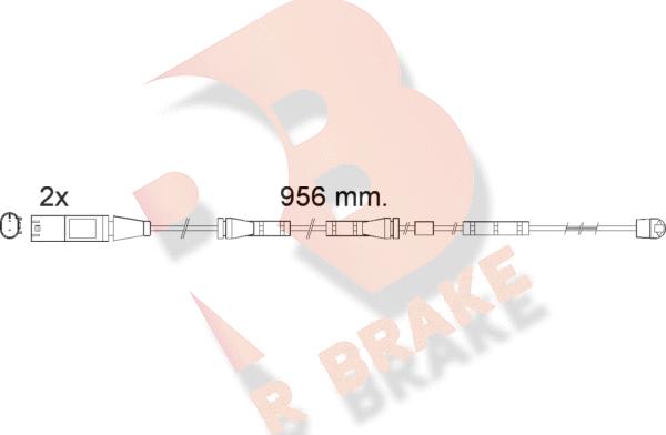 R Brake 610556RB - Contatto segnalazione, Usura past. freno / mat. d'attrito autozon.pro