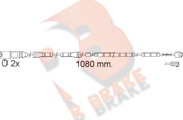 R Brake 610558RB - Contatto segnalazione, Usura past. freno / mat. d'attrito autozon.pro