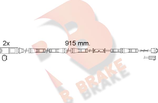 R Brake 610557RB - Contatto segnalazione, Usura past. freno / mat. d'attrito autozon.pro