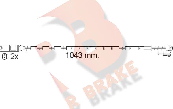 R Brake 610560RB - Contatto segnalazione, Usura past. freno / mat. d'attrito autozon.pro