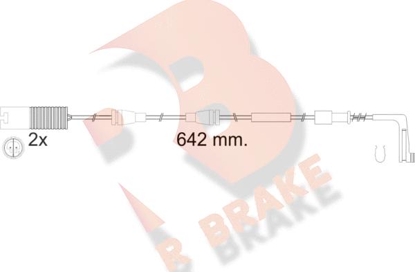 R Brake 610538RB - Contatto segnalazione, Usura past. freno / mat. d'attrito autozon.pro