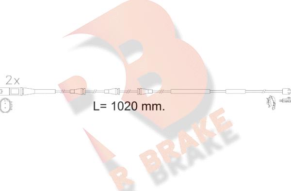 R Brake 610623RB - Contatto segnalazione, Usura past. freno / mat. d'attrito autozon.pro