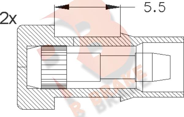 R Brake 610045RB - Contatto segnalazione, Usura past. freno / mat. d'attrito autozon.pro