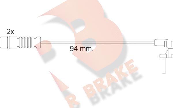 R Brake 610056RB - Contatto segnalazione, Usura past. freno / mat. d'attrito autozon.pro