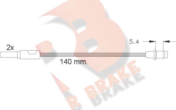 R Brake 610149RB - Contatto segnalazione, Usura past. freno / mat. d'attrito autozon.pro