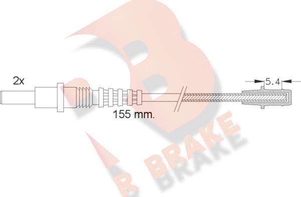 R Brake 610157RB - Contatto segnalazione, Usura past. freno / mat. d'attrito autozon.pro