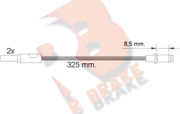 R Brake 610184RB - Contatto segnalazione, Usura past. freno / mat. d'attrito autozon.pro