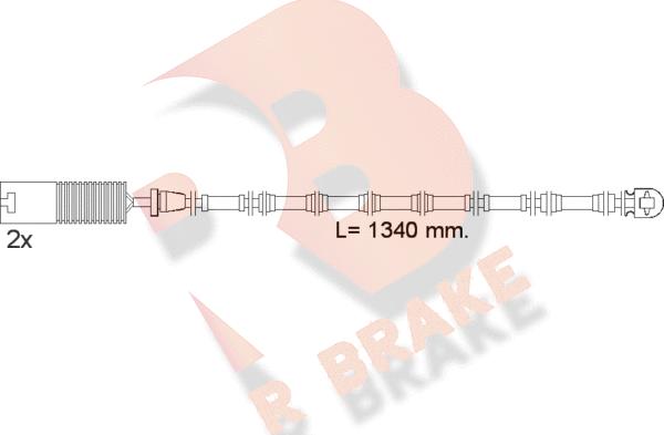 R Brake 610391RB - Contatto segnalazione, Usura past. freno / mat. d'attrito autozon.pro