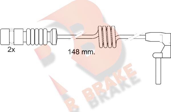 R Brake 610398RB - Contatto segnalazione, Usura past. freno / mat. d'attrito autozon.pro