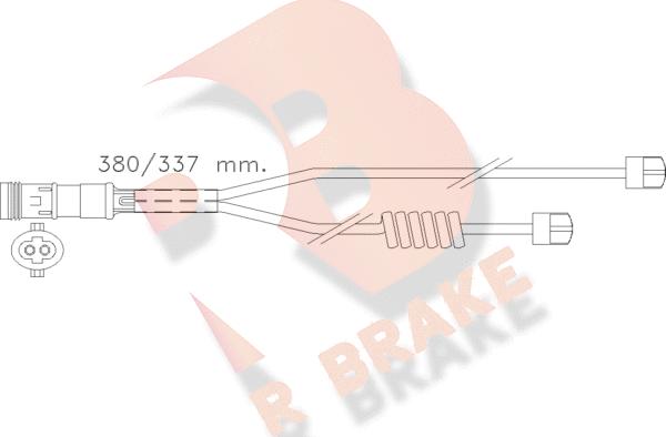 R Brake 610303RB - Contatto segnalazione, Usura past. freno / mat. d'attrito autozon.pro