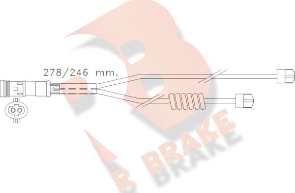 R Brake 610302RB - Contatto segnalazione, Usura past. freno / mat. d'attrito autozon.pro