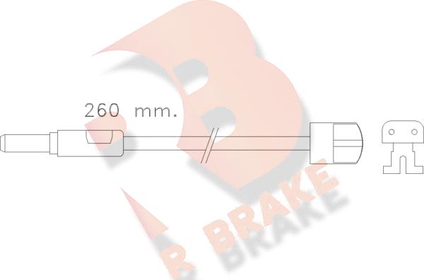 R Brake 610319RB - Contatto segnalazione, Usura past. freno / mat. d'attrito autozon.pro