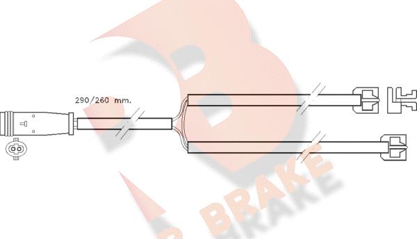 R Brake 610335RB - Contatto segnalazione, Usura past. freno / mat. d'attrito autozon.pro