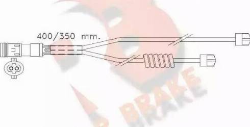 R Brake 610338RB - Contatto segnalazione, Usura past. freno / mat. d'attrito autozon.pro