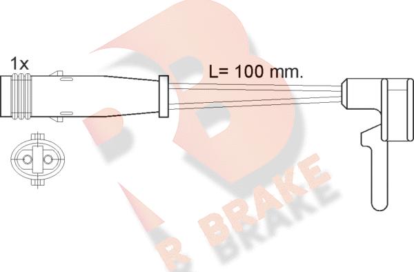 R Brake 610323RB - Contatto segnalazione, Usura past. freno / mat. d'attrito autozon.pro