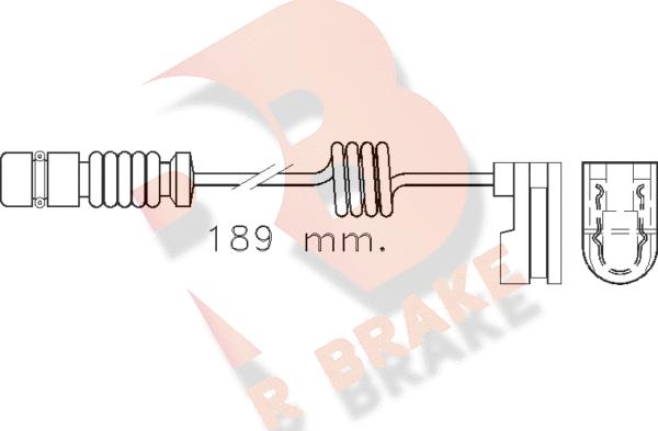 R Brake 610377RB - Contatto segnalazione, Usura past. freno / mat. d'attrito autozon.pro