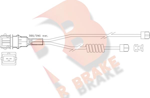 R Brake 610254RB - Contatto segnalazione, Usura past. freno / mat. d'attrito autozon.pro