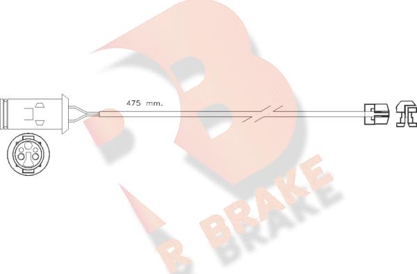 R Brake 610255RB - Contatto segnalazione, Usura past. freno / mat. d'attrito autozon.pro