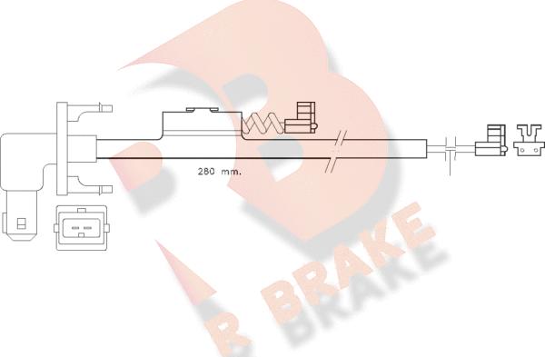 R Brake 610288RB - Contatto segnalazione, Usura past. freno / mat. d'attrito autozon.pro